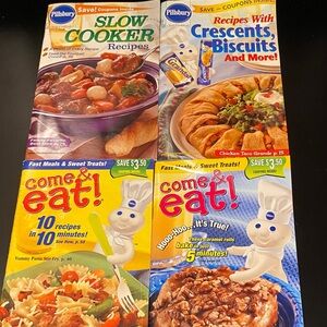 Pillsbury four piece cookbook magazine set